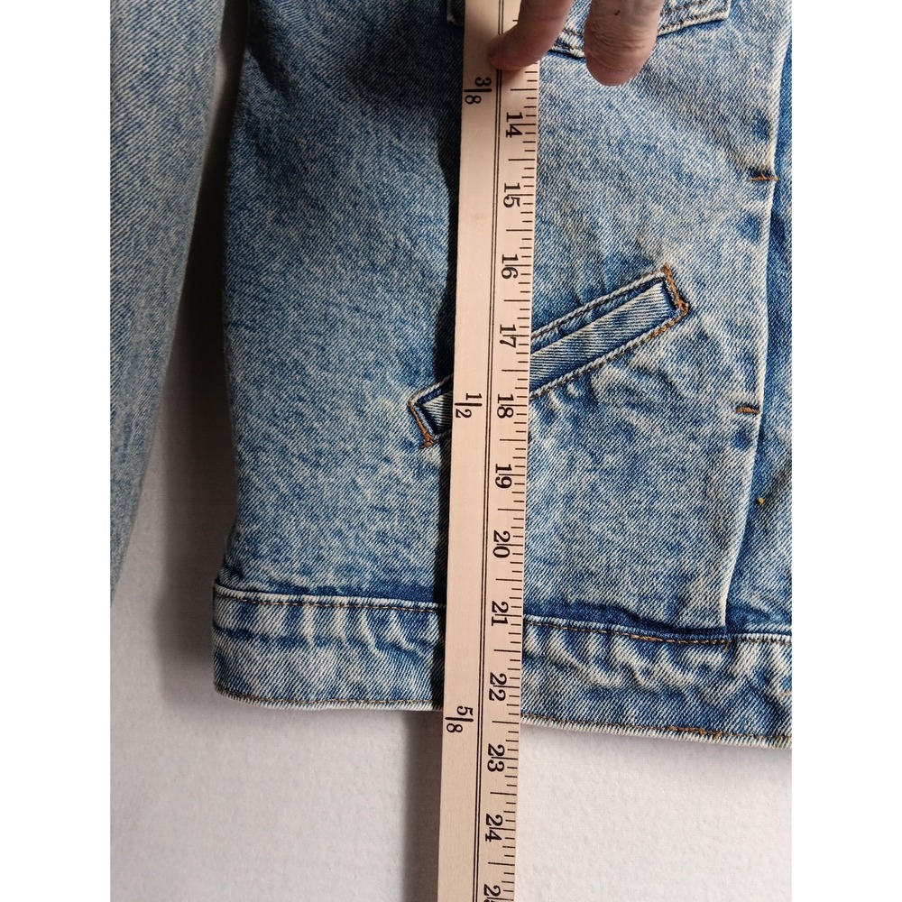Rachel  Zoe Women's  Denim Jacket Button up  Light Wash Retro Motocycle Medium‎ - Picture 7 of 12